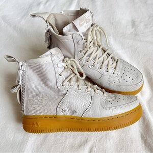 Nike Women’s White High-Top Sneakers with Gum Sole